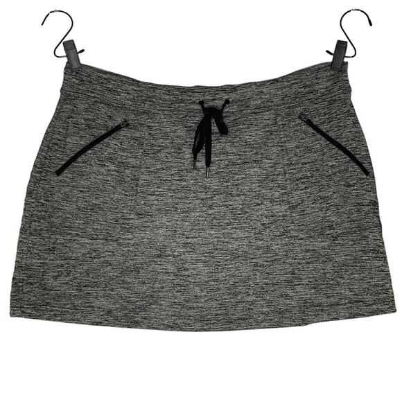 Tek Gear DryTek NWOT Tennis Skirt Two Front Zipper Pockets Gray Black Size XL - Picture 1 of 6